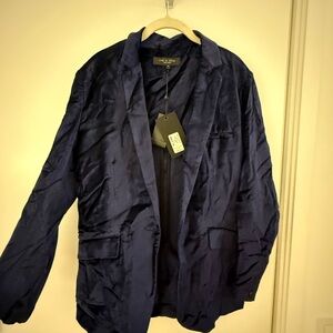 rag & bone Midnight Blue Velvet Blazer